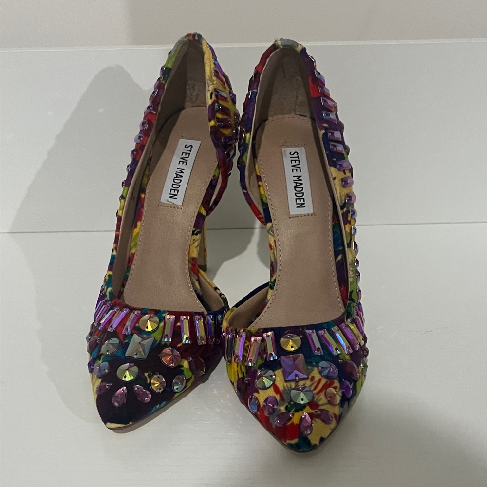 Steve Madden Colorful Embellished Heels